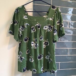 Lucky Brand Square-Neck Top L NWOT